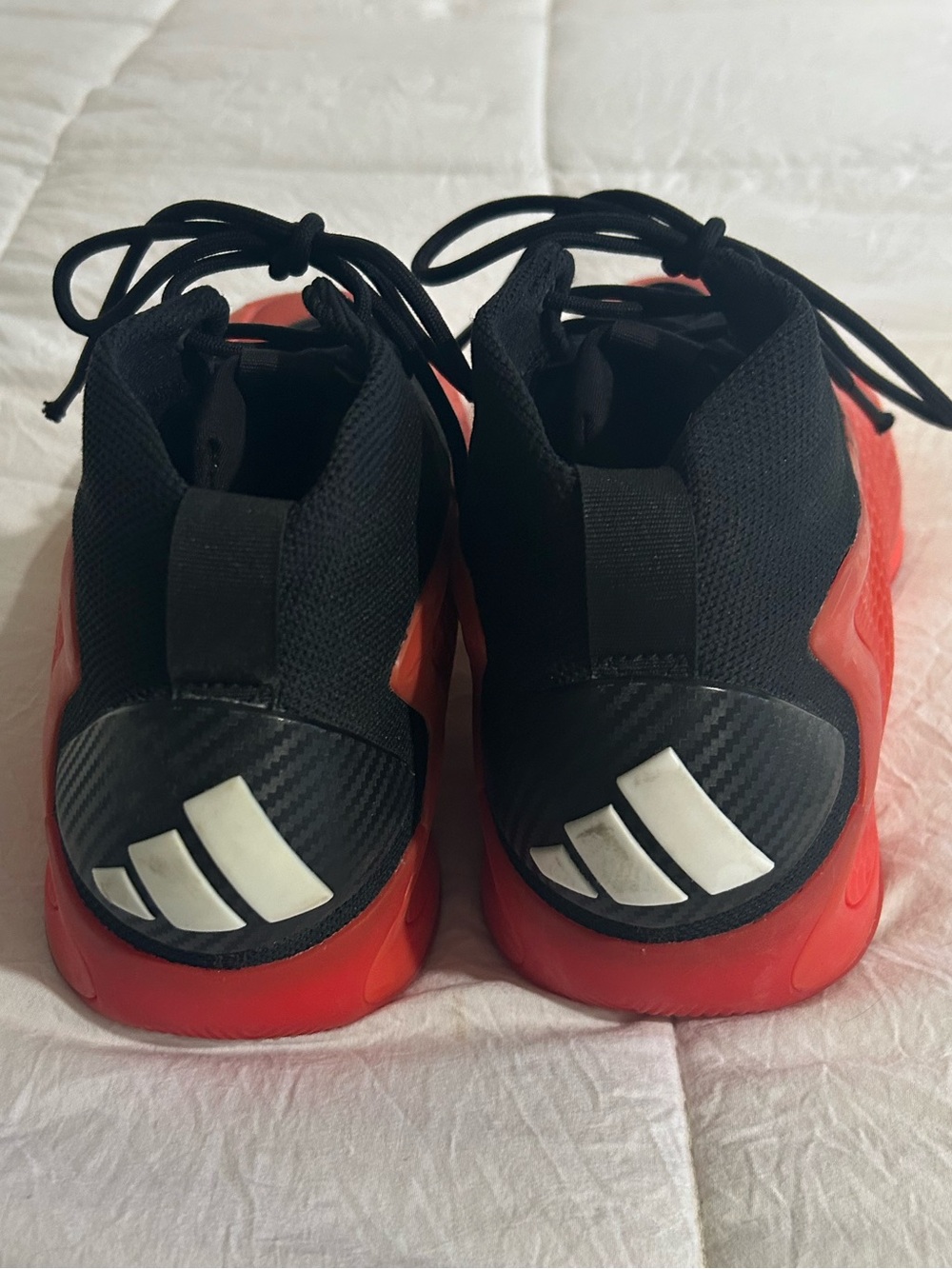 Adidas Anthony Edwards 1 Men's Athletic Shoes Black and Red - Picture 4 of 8